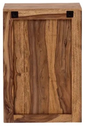 furniture-nabytek.cz - Masívna nástenná skrinka do kúpeľne Lagos z palisandra, lakovaná, hnedá – 46×25×70 cm