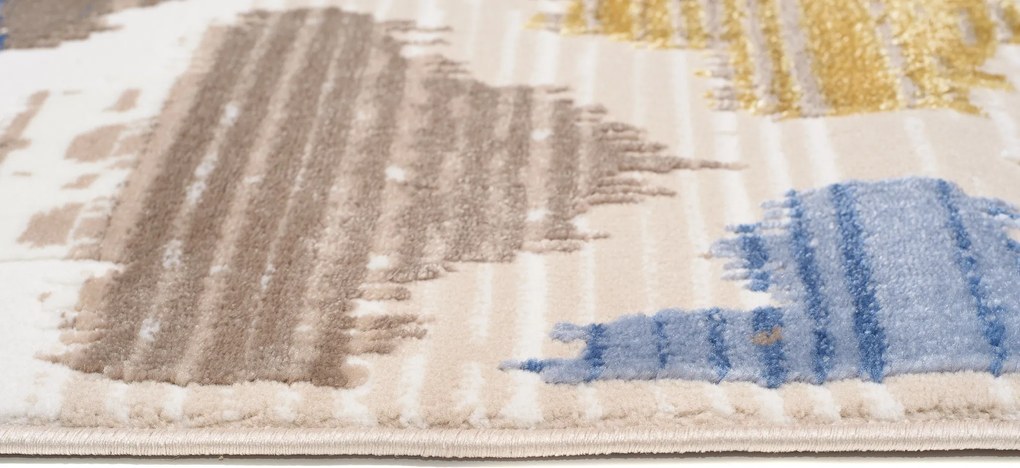 TA Koberec D654M BIELA/TMAVOMODRÁ ASTHANE Rozmer: 200x300 cm