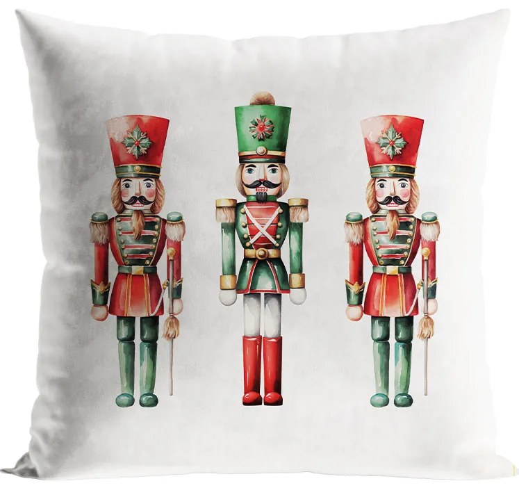 INTERMEDIC SK | Obliečka na vankúš Velvet Biela, 3 Luskáčiky 40x40 cm