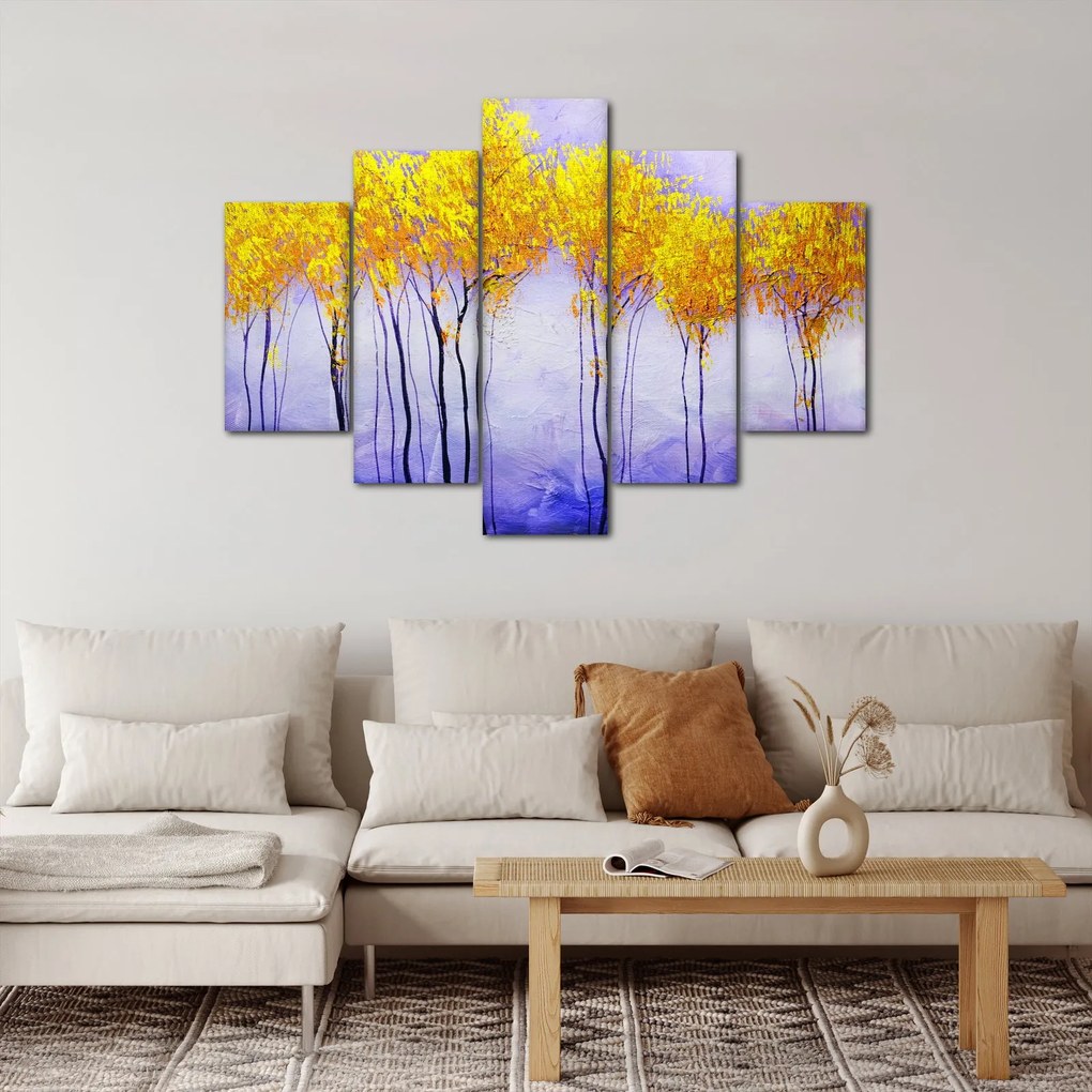 Obraz žltých stromov (150x105 cm)