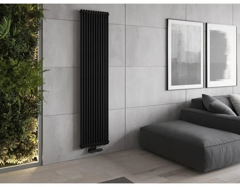 Mexen Kansas, vykurovacie teleso 1800 x 420 mm, 975 W, čierna, W204-1800-420-00-70