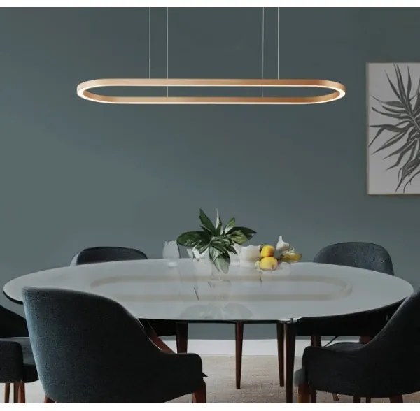 Azzardo AZ5056 - LED Stmievateľný luster na lanku ELENA LED/50W/230V 120 cm zlatá