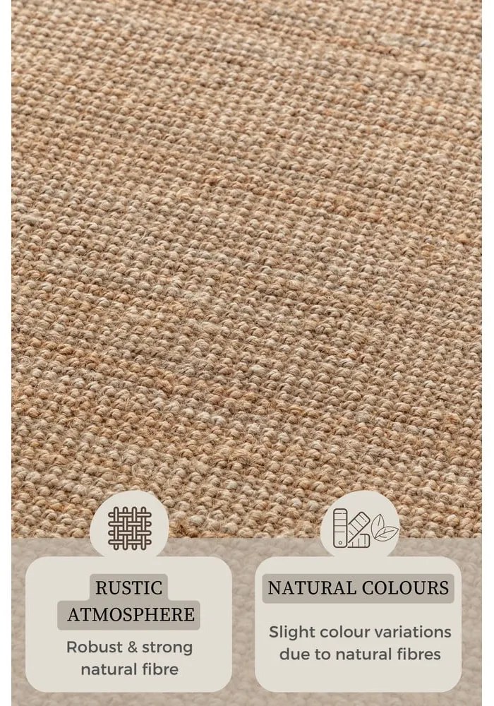 Jutový koberec v prírodnej farbe 160x230 cm Bouclé – Hanse Home