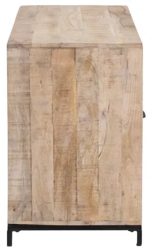 furniture-nabytek.cz - Masívna skrinka pod umývadlo Laos z mangoového dreva, lakovaná, prírodná farba – 146×50×76 cm