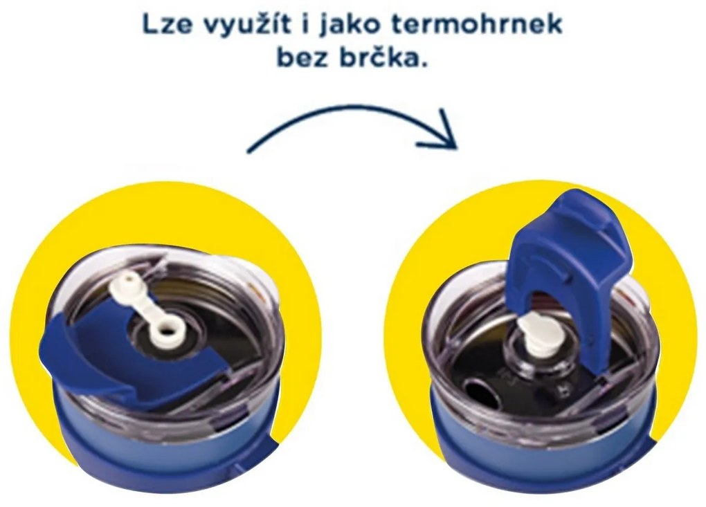 Albi Nehrdzavejúci termohrnček XXL 1200 ml, modrá