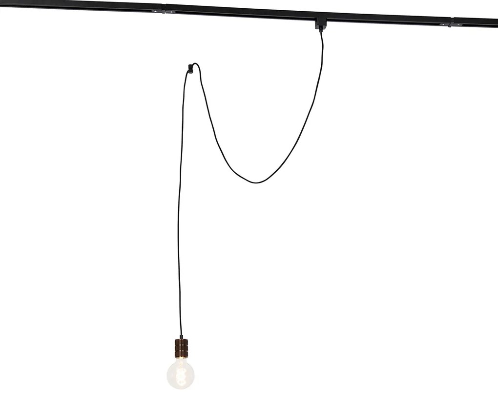 Závesná lampa tmavý bronz pre koľajnicový systém 1-fázový - Iconic Cavalux