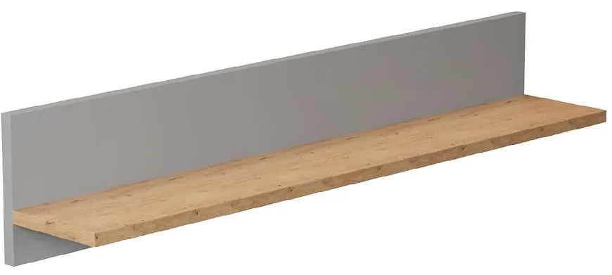 Polička Denver Šedý Chinchilla/Hikora