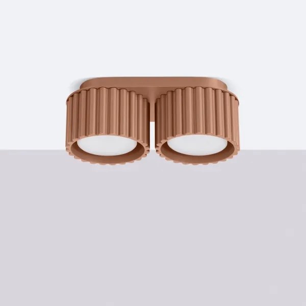 Sollux SL.1808 - Bodové svietidlo AURA 2xGX53/10W/230V hnedá