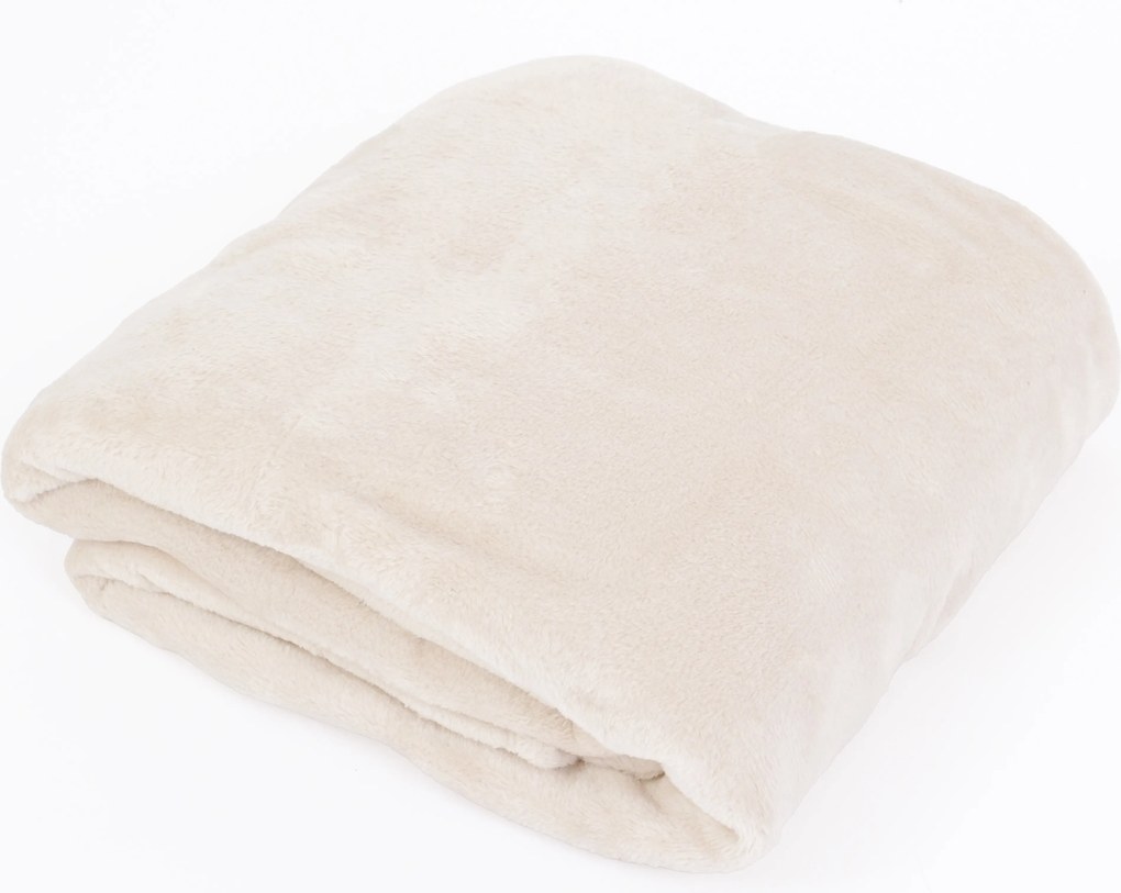 Deka mikroplyš Exclusive 150 × 200 cm – Laura prírodná