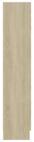 vidaXL Vitrína, dub sonoma 82,5x30,5x150 cm, drevotrieska-