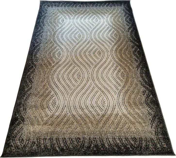 Moderný koberec Lagos 859 Creme – béžovo-hnedý obdĺžnik Rozmer: 240x330 cm