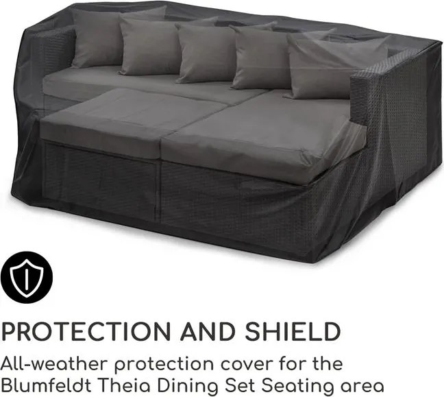 Blumfeldt Theia Raincover, ochranný kryt, 100 % polyester, ochrana v každom počasí, čierny