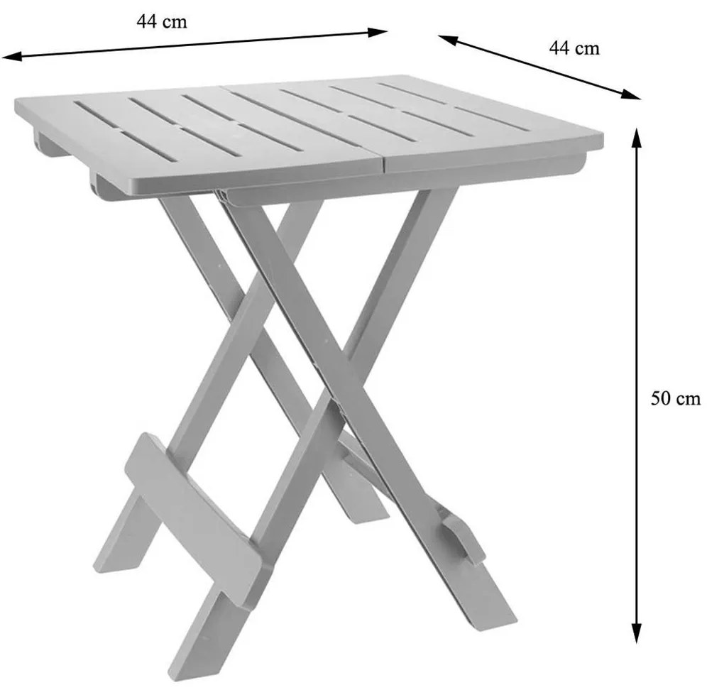 Skladací balkónový stôl PROGARDEN 50 cm sivý