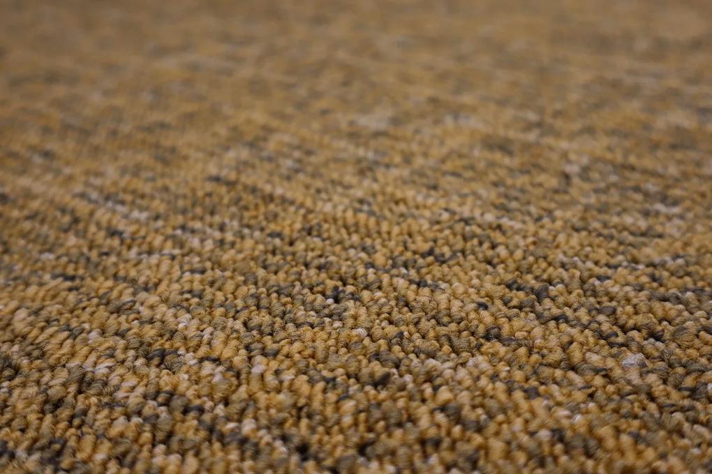 Vopi koberce Kusový koberec Alassio zlatohnedý štvorec - 250x250 cm