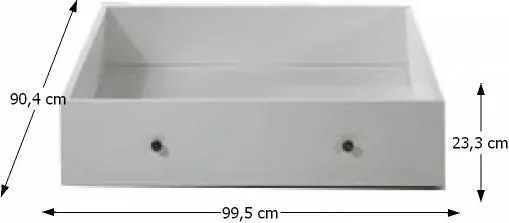 Úložný priestor k posteli Paris 77805 - biela