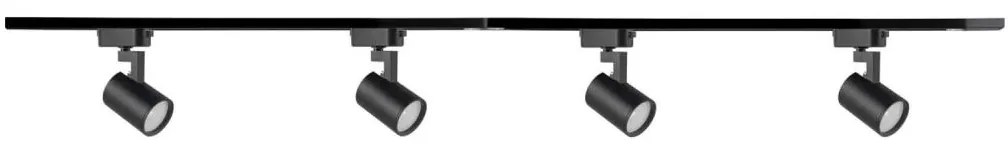 Bodové svietidlo do lištového systému LYNX 4xGU10/10W/230V čierna