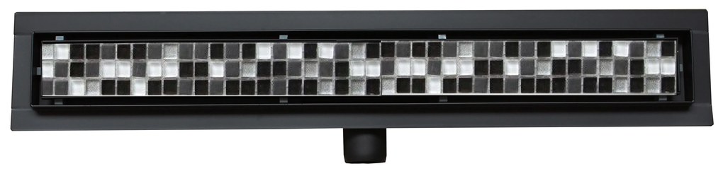 Odtokový sprchovací žľab FLAT 2v1 - čierny