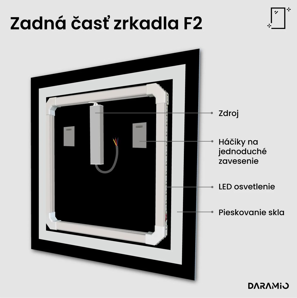 Zrkadlo s LED osvetlením F2