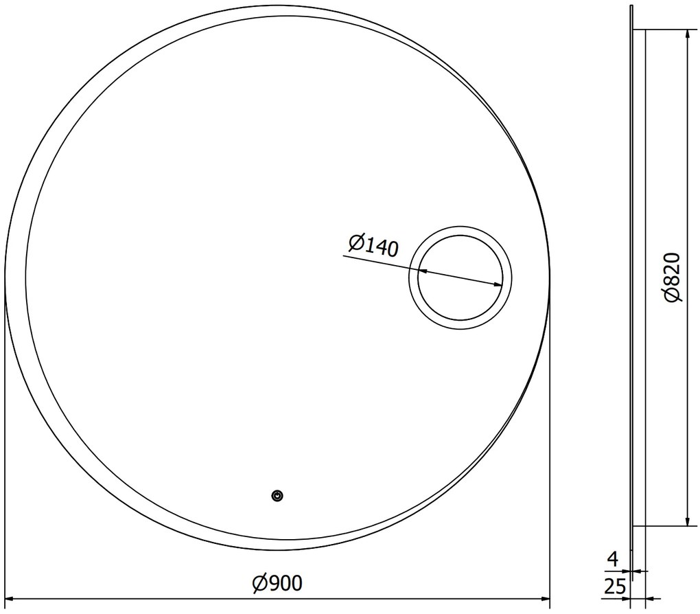 Mexen Ella, LED kúpeľňové zrkadlo s podsvietením a kozmetickým zrkadielkom 90x90 cm, 6000K, ochrana proti zahmlievaniu, 9811-090-090-611-00