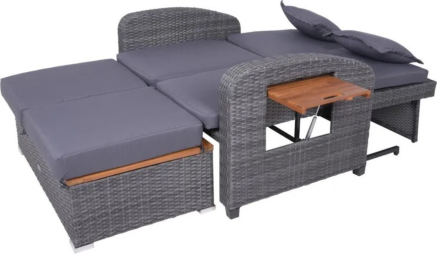 Sivá záhradná pohovka z umelého ratanu Bari – Garden Pleasure