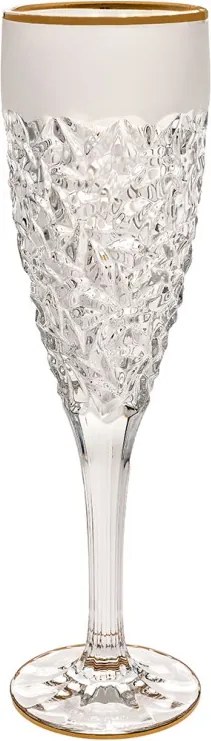 BOHEMIA JIHLAVA NICOLETTE GOLD/MAT POHÁR NA ŠAMPANSKÉ 180ML SADA 6KS