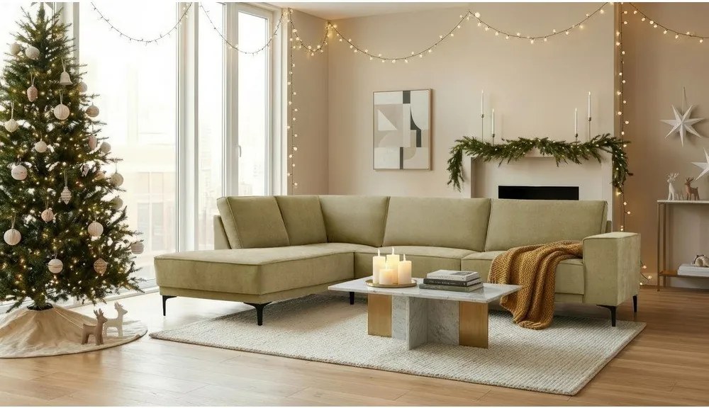 Zelená rohová pohovka (ľavý roh) Copenhagen – Scandic