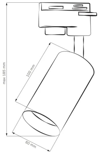 Bodové svietidlo do lištového systému MARIBEL 1xGU10/10W/230V čierna