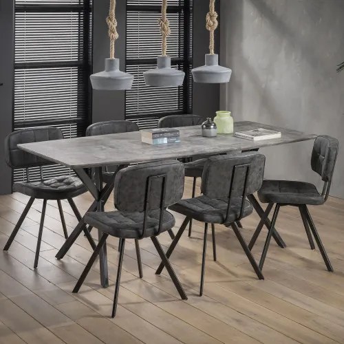 Jedálenský stôl 56-86 190x90cm Betón optik - Komfort-nábytok