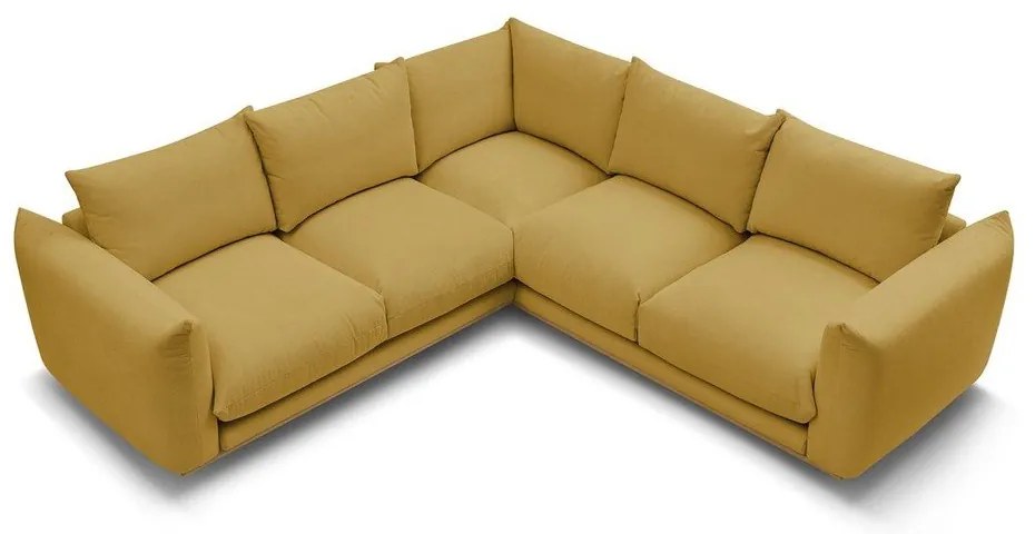 Žltá rohová pohovka Ernest – Bobochic Paris