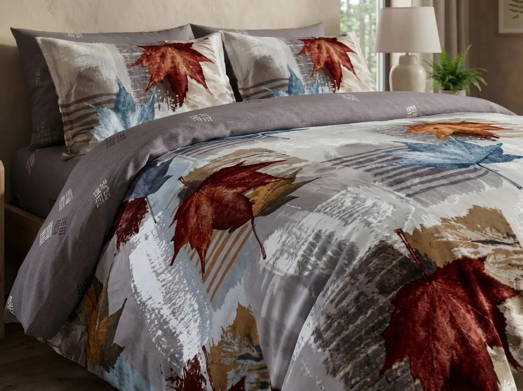 Obojstranné obliečky DUO SENSE AUTUMIA vzorované + obliečka na vankúšik 40x50 cm ZDARMA Rozmer obliečky: 70 x 90 cm | 140 x 200 cm