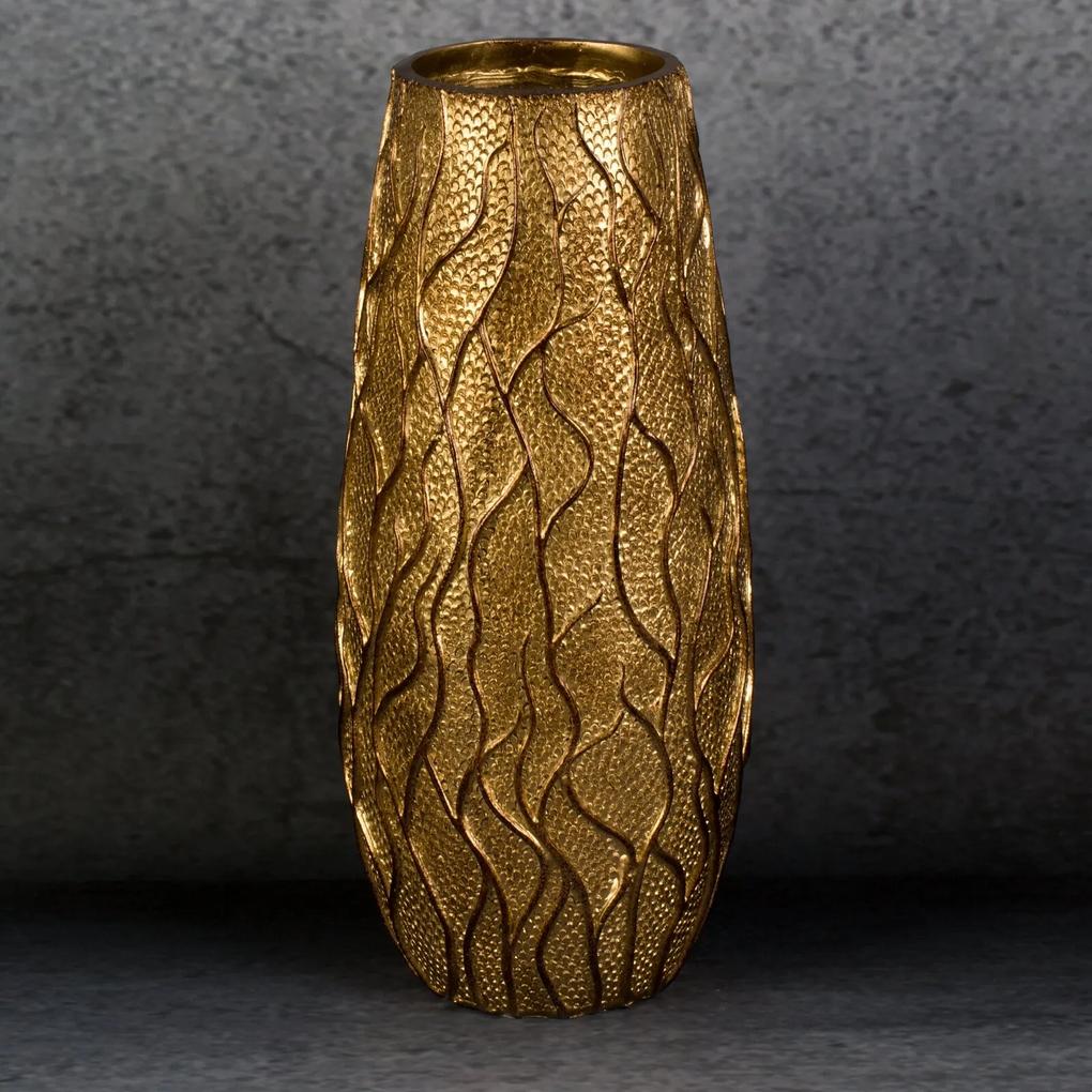 KIARA Dekoratívna váza 15x15x34 cm zlatá