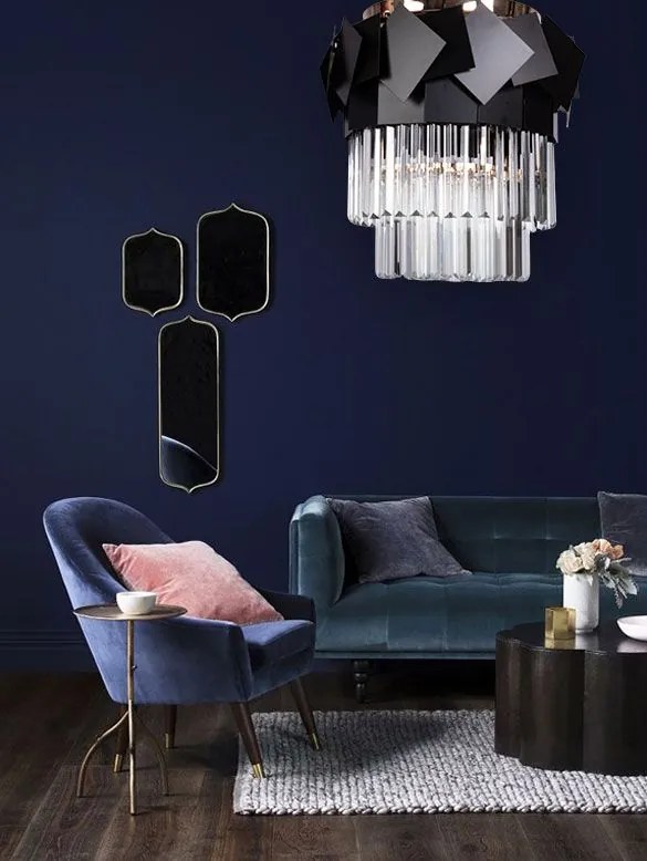 Toolight Toolight, stropné svietidlo 6xE14, APP1309-C, čierna-ružové zlato, OSW-52100