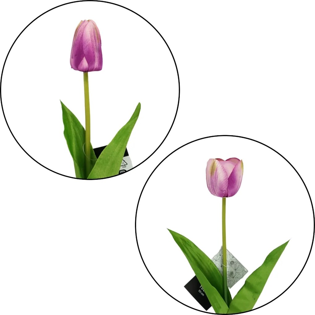 Umelá kvetina TULIP 54 cm - viac farieb Farba: Fialová