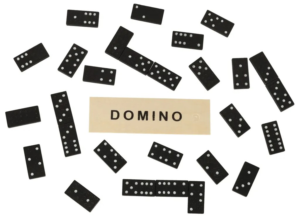 KIK Drevené domino rodinná hra + krabica