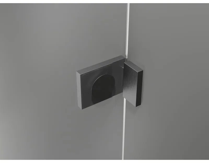 Mexen Lunar-F, sklápací sprchový kút ľavý 90 x 90 cm, 8mm číre sklo, profil grafit brúsený, 836-090-090-66-00-L