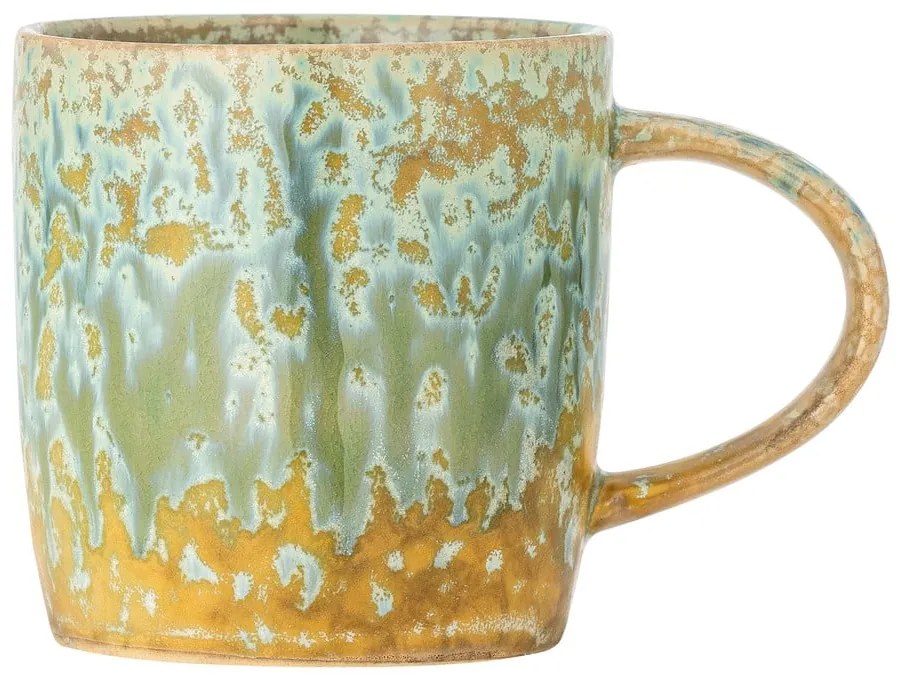 Žltá/svetlozelená šálka z kameniny 400 ml Milani – Bloomingville