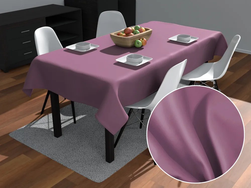 Biante Veľký obdĺžnikový bavlnený saténový obrus ST-015 Fialová lila 180x220 cm
