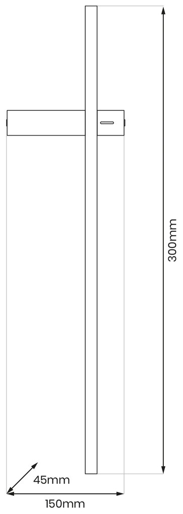 Nástenné LED svietidlo Vision, 1x LED 4w, 3000k, b