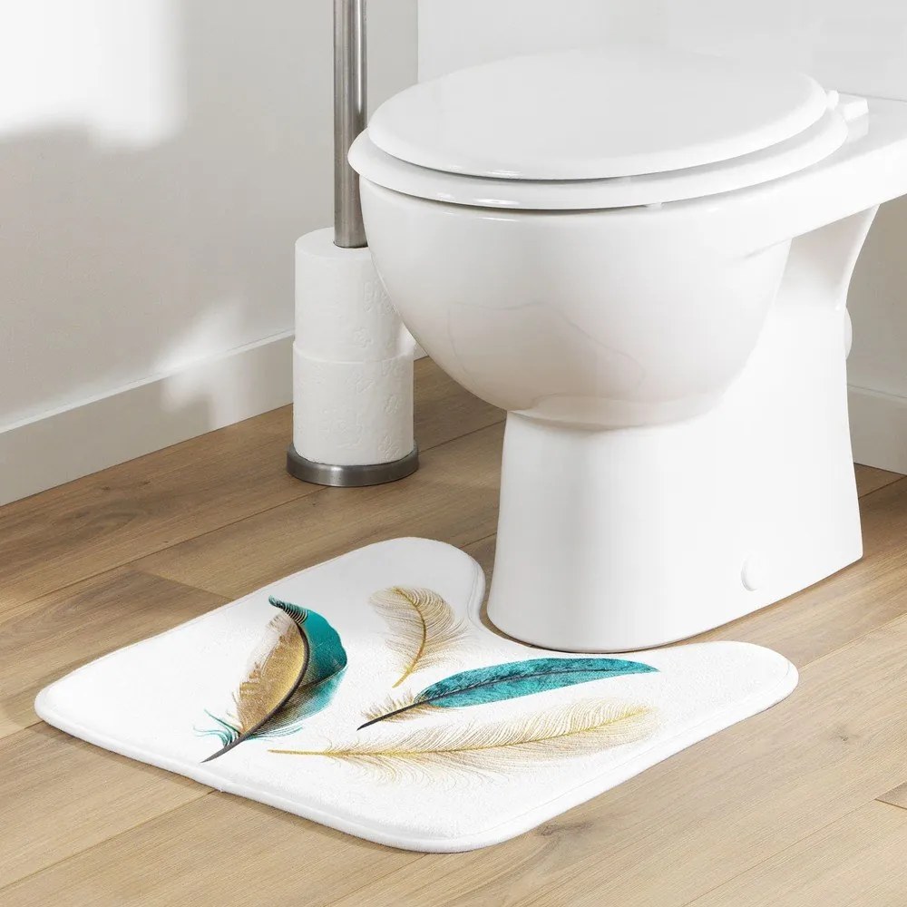 Biela WC kúpeľňová predložka 45x45 cm Plumiss – douceur d'intérieur