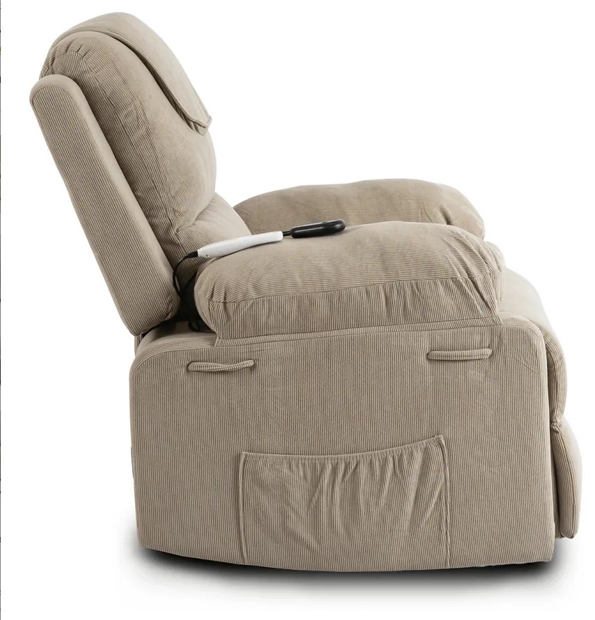 Masážne kreslo s funkciou vstávania MARCOS bežové