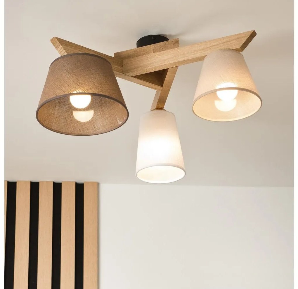 Prisadený luster ANTONIO 3xE14/40W/230V dub