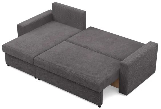 Rohová rozkladacia sedačka NEO Poso tmavosivá