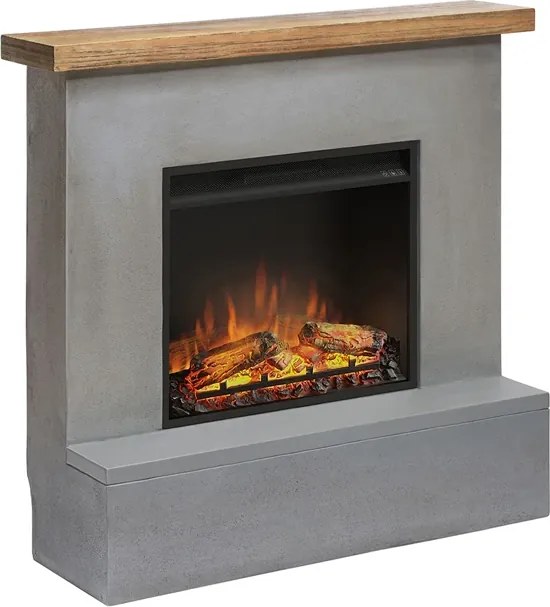 Tagu elektrický krb Rolf Concrete Grey, 1500 W, LED
