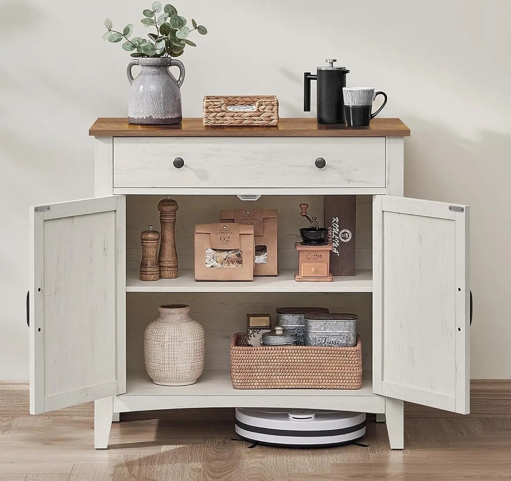 Kuchyňská skříňka Vasagle Pigo 80 cm bílá/hnědá