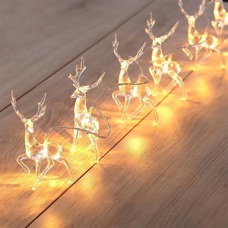 Svetelná reťaz s 10 LED sobmi 1,65 m