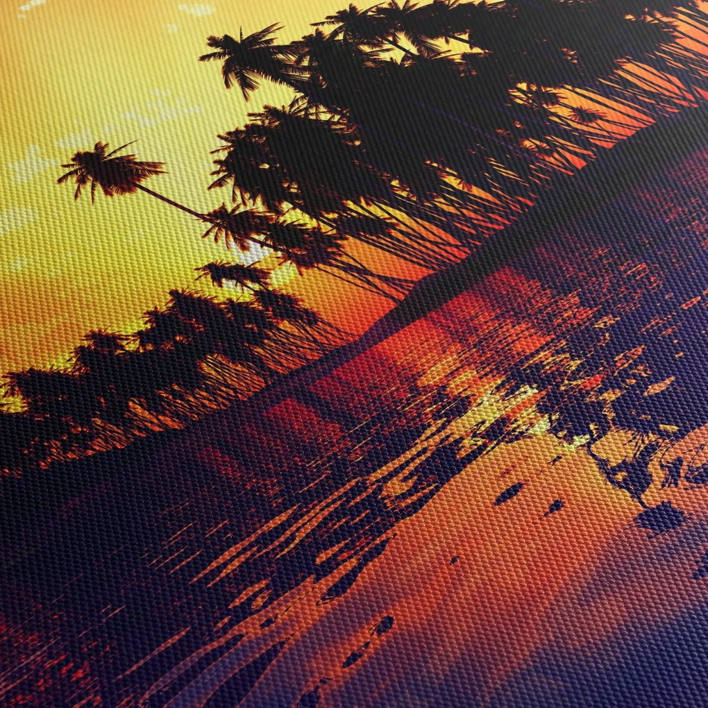 Obraz ostrovu pri západe slnka (70x50 cm)