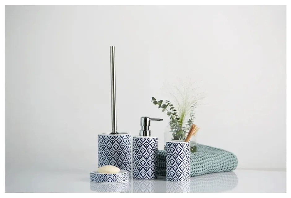 Modrý keramický téglik na kefky Wenko Lorca