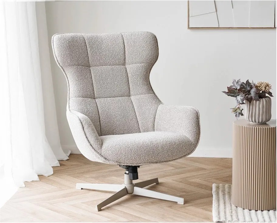 Krémové kreslo Turin – House Nordic