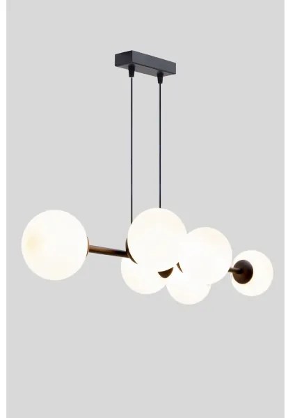 Luster na lanku FIRA 5xE27/60W/230V čierna