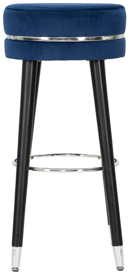 Modrá zamatová barová stolička 74 cm Paris – Mauro Ferretti